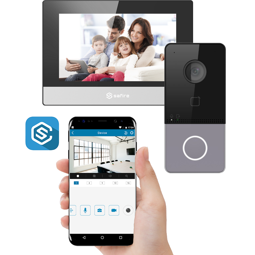 SAFIRE WLAN Video-Intercom mit Innenstation und App