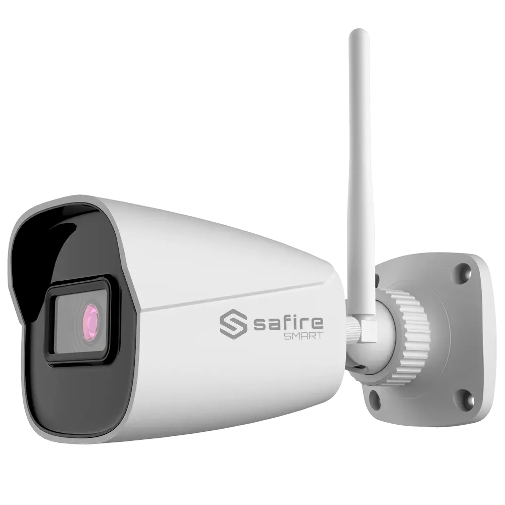 WLAN/WiFi Bullet-Überwachungskamera SF-IPB080A-4WE1 von SAFIRE SMART mit TrueSense und KI-Objekterkennung