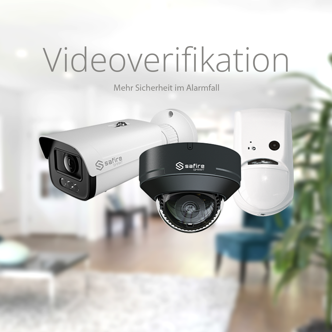 Videoverifikation mit IP-Kameras und Bewegungsmelder mit Videofunktion (JET VIDEO) zur Alarmverifizierung bei einer AVS Alarmanlage Kategorie-Bild "Brandschutz": Heimrauchmelder, Brandwarnanlagen, Gefahrenwarnanlagen